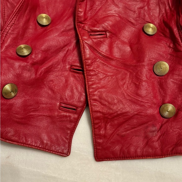 Danier Red Leather Jacket - Picture 5 of 8